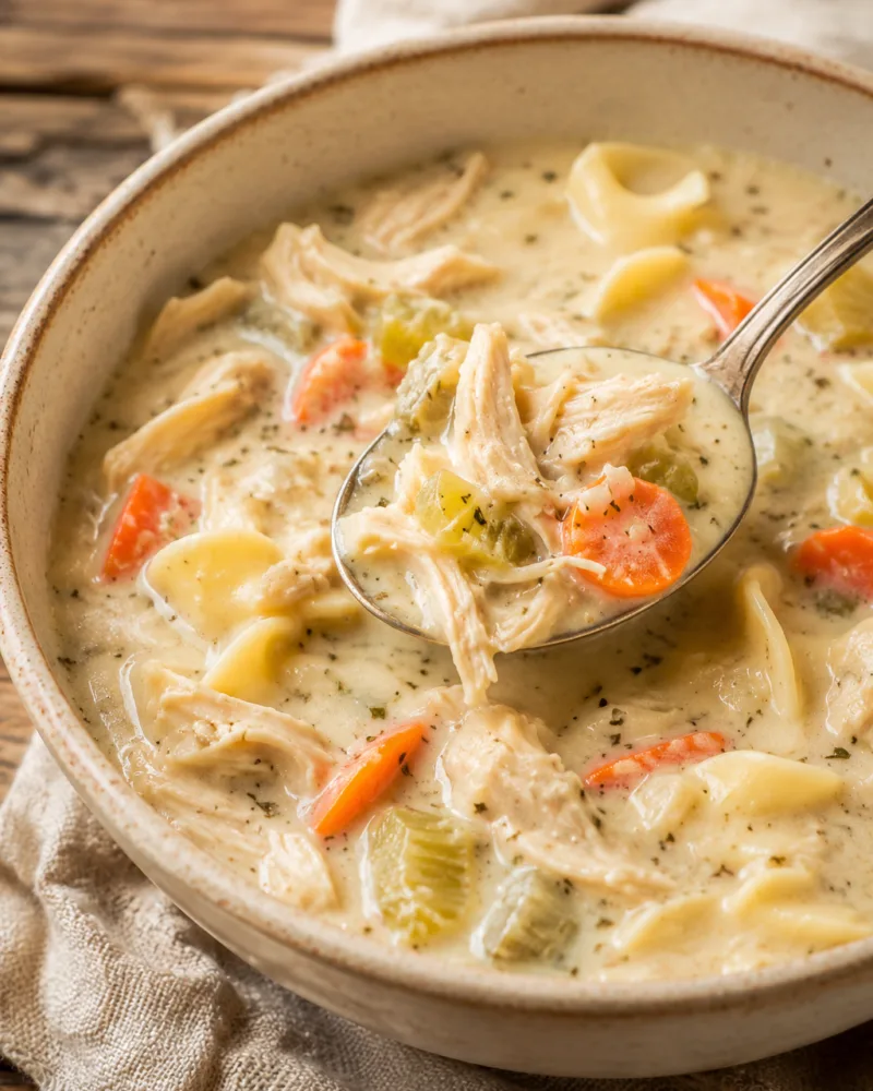 Cozy Creamy Chicken Noodle Soup