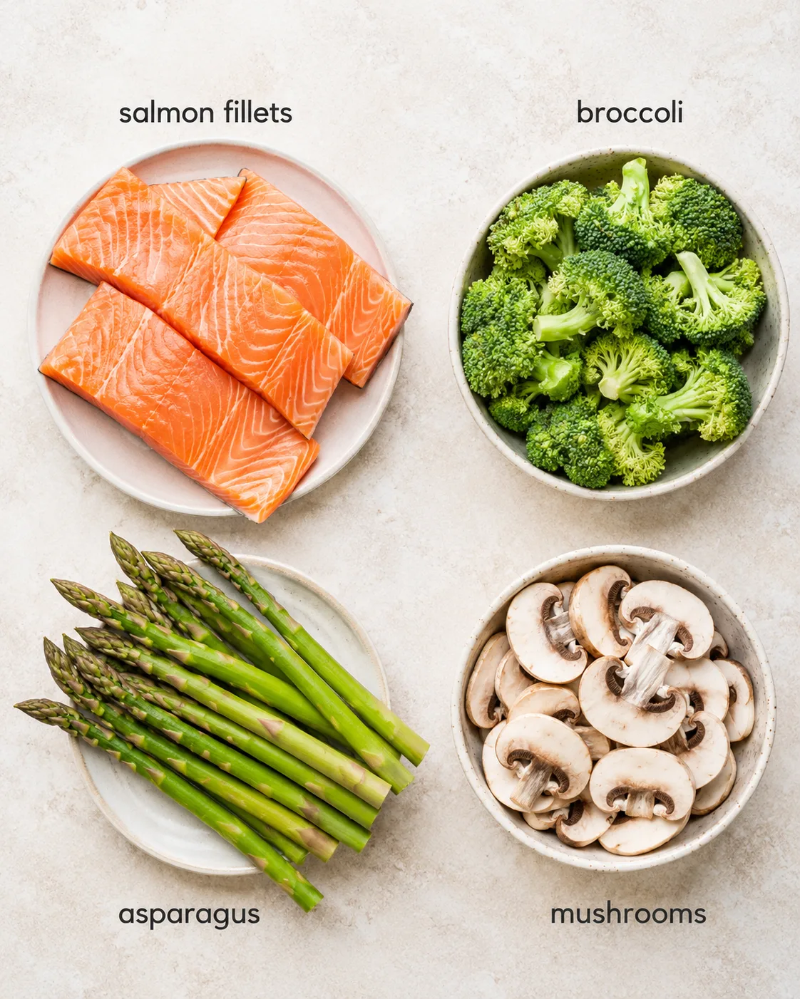 Ingredients for Air Fryer Salmon and Veggies