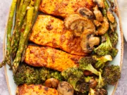 Air Fryer Salmon and Veggies