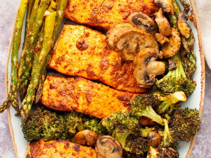 Air Fryer Salmon and Veggies